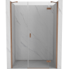 Mexen Mist-H shower door right-hinged 145 cm, transparent, brushed copper - 8A5-145-001-65-00-P