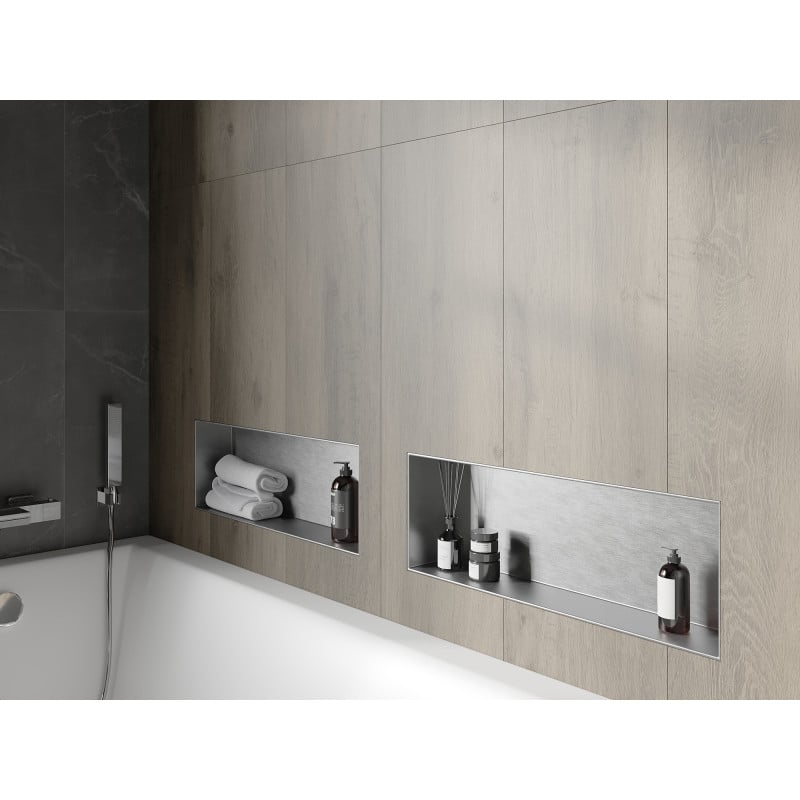 Mexen X-Wall-NR Nischenregal ohne Flansch 60 x 20 cm, Inox - 1911602010