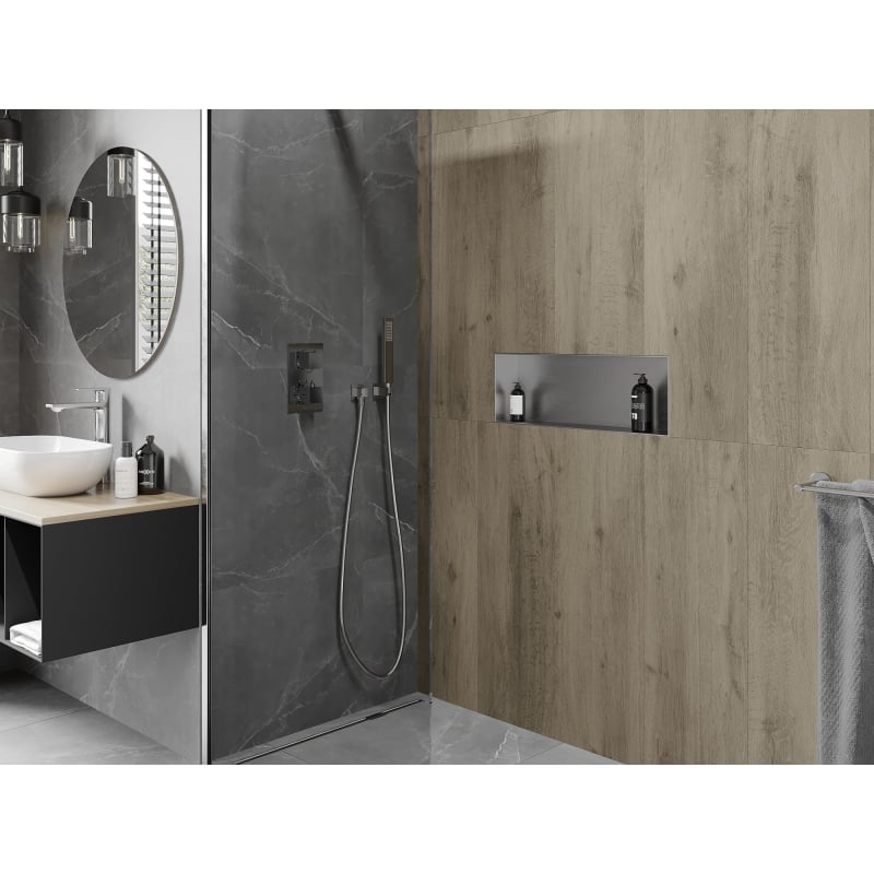 Mexen X-Wall-NR niche shelf without flange 60 x 20 cm, inox - 1911602010