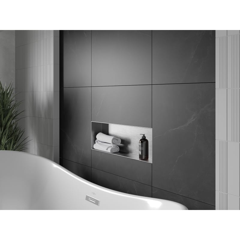 Mexen X-Wall-NR niche shelf without flange 60 x 20 cm, inox - 1911602010