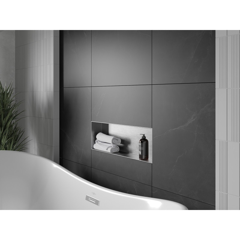 Mexen X-Wall-NR niširiiul ilma raamita 60 x 20 cm, inox - 1911602010