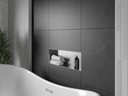 Mexen X-Wall-NR εσοχή ράφι χωρίς φλάντζα 60 x 20 cm, inox - 1911602010