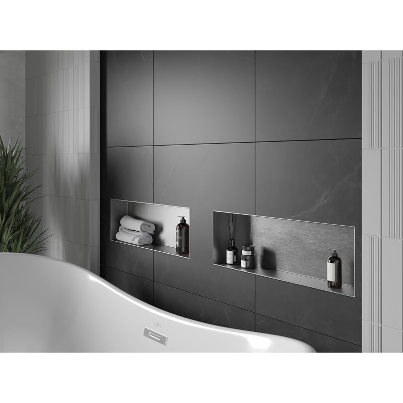 Mexen X-Wall-NR nisplank zonder flens 60 x 20 cm, inox - 1911602010