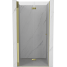 Mexen Mist-F 90 cm Left-Folding Shower Door, Transparent, Gold - 8A6-090-000-50-00-L
