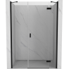 Mexen Mist-H Duschtür rechte Scharnier 125 cm, transparent, schwarz - 8A5-125-001-70-00-P