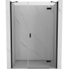 Mexen Mist-H drzwi prysznicowe uchylne prawe 130 cm, transparent, czarne - 8A5-130-001-70-00-P