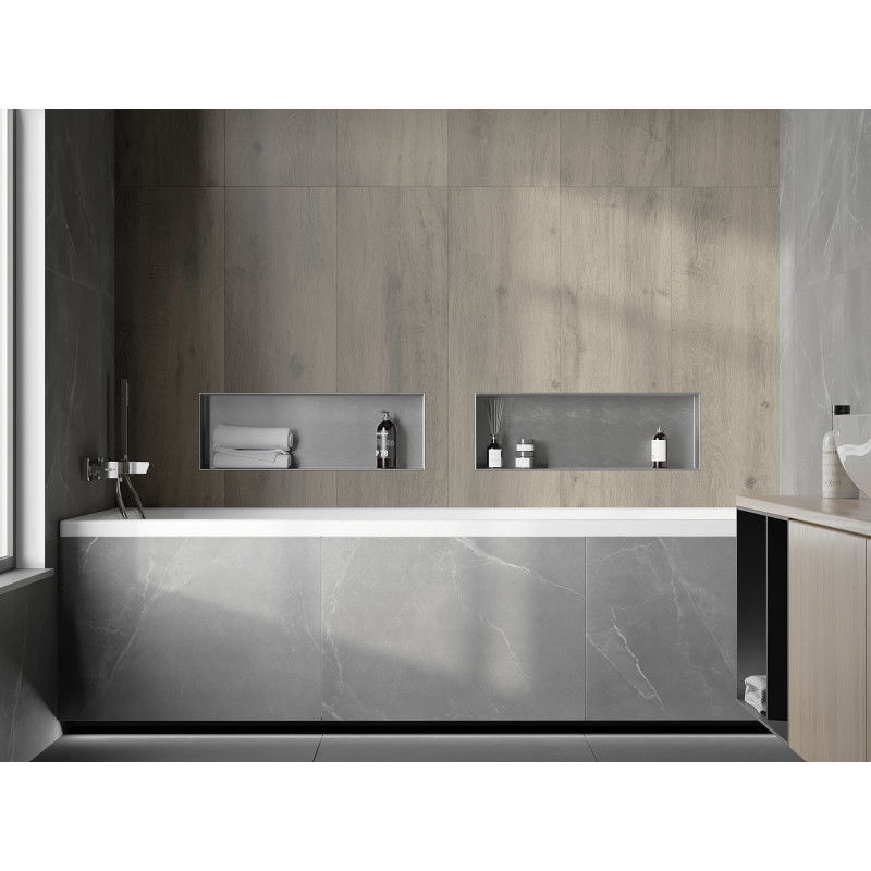 Mexen X-Wall-NR estante empotrado sin reborde 60 x 20 cm, inox - 1911602010