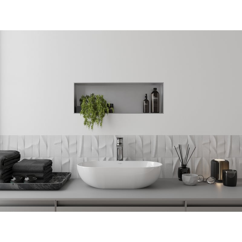 Mexen X-Wall-NR niche shelf without flange 60 x 20 cm, inox - 1911602010