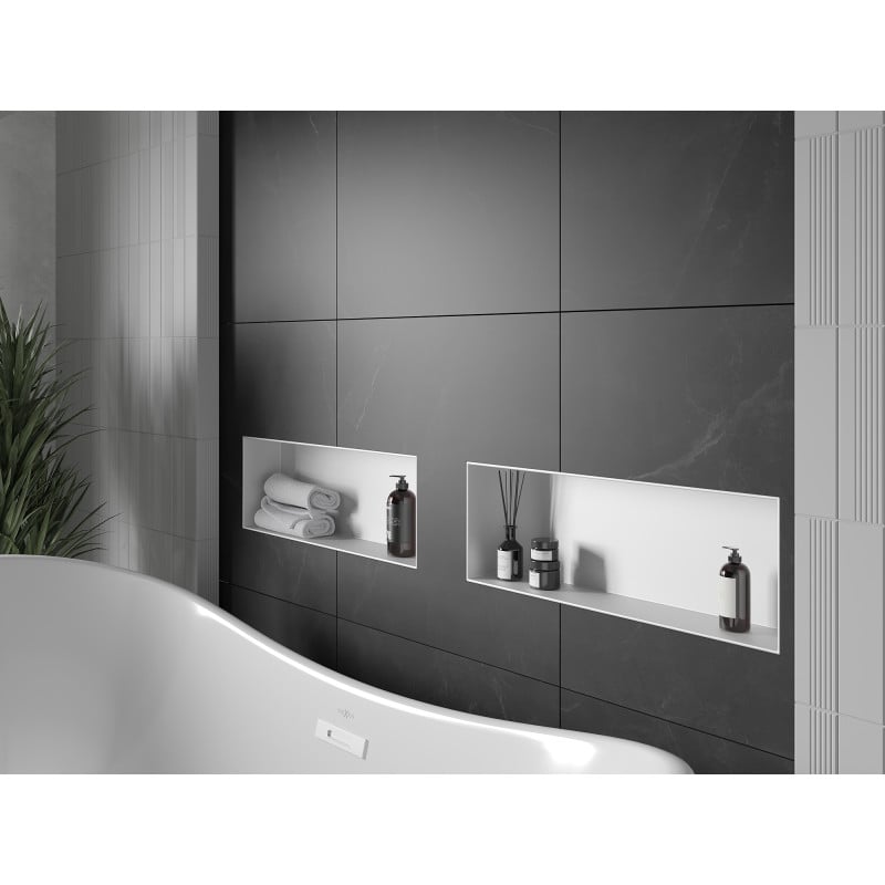 Mexen X-Wall-NR Nischenregal ohne Flansch 60 x 20 cm, weiß - 1921602010