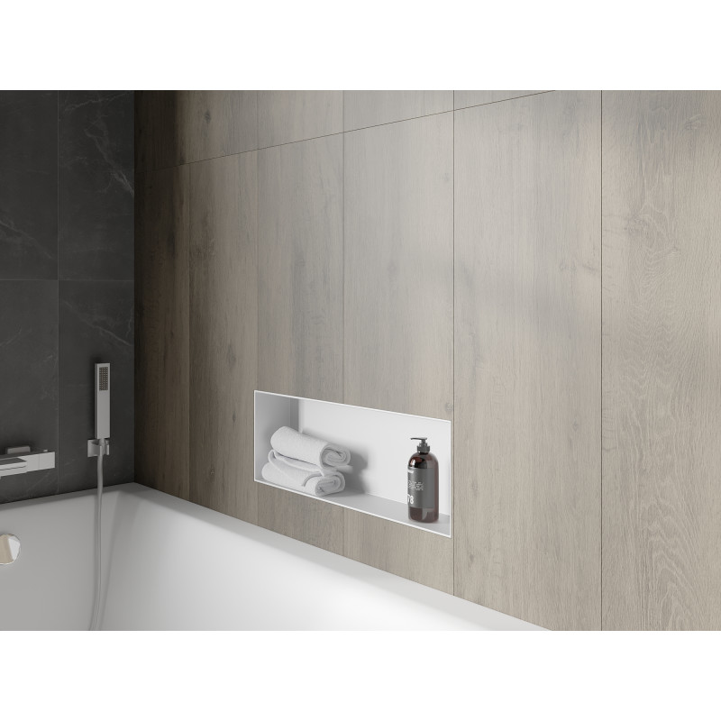 Mexen X-Wall-NR półka wnękowa bez kołnierza 60 x 20 cm, biała - 1921602010