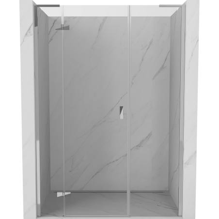 Mexen Mist-H L Duschwandtür klappbar links 125 cm, transparent, chrom - 8A5L-125-001-01-00-L