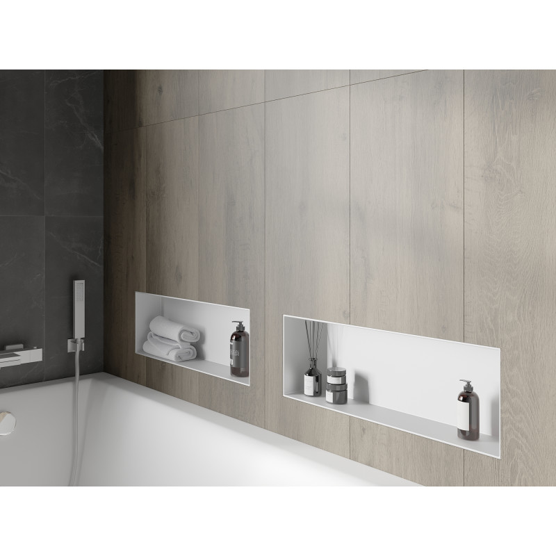 Mexen X-Wall-NR estante empotrado sin reborde 60 x 20 cm, blanco - 1921602010