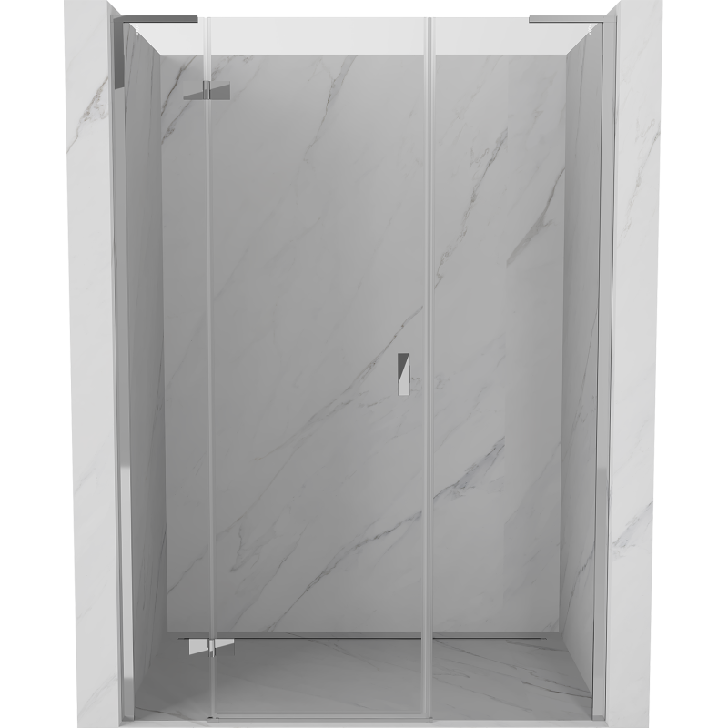 Mexen Mist-H L Shower Door Left 130 cm, Transparent, Chrome - 8A5L-130-001-01-00-L