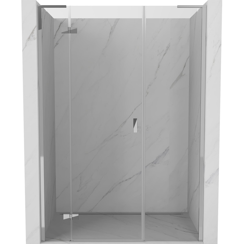Mexen Mist-H L shower door hinged left 135 cm, transparent, chrome - 8A5L-135-001-01-00-L