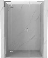Mexen Mist-H L lijeva preklopna tuš vrata 155 cm, prozirna, krom - 8A5L-155-001-01-00-L