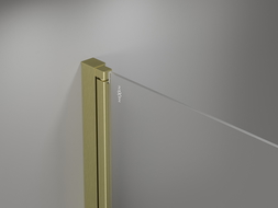 Mexen Mist-F drzwi prysznicowe składane lewe 90 cm, transparent, złote szczotkowane - 8A6-090-000-55-00-L