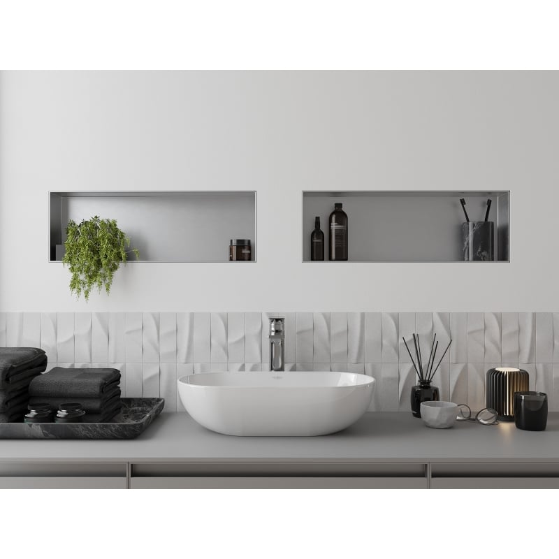 Mexen X-Wall-NR niche shelf without flange 60 x 20 cm, inox - 1911602010