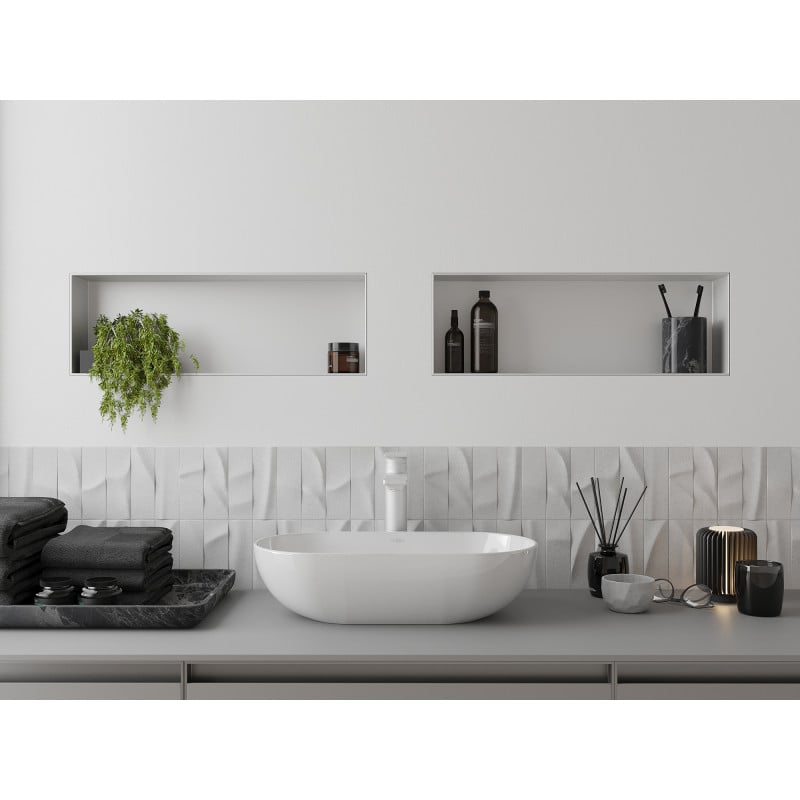 Mexen X-Wall-NR nischhylla utan fläns 60 x 20 cm, vit - 1921602010