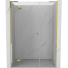 Mexen Mist-H L drzwi prysznicowe uchylne lewe 160 cm, transparent, złote - 8A5L-160-001-50-00-L