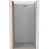 Mexen Mist-F porte de douche pliable gauche 80 cm, transparent, cuivre brossé - 8A6-080-000-65-00-L