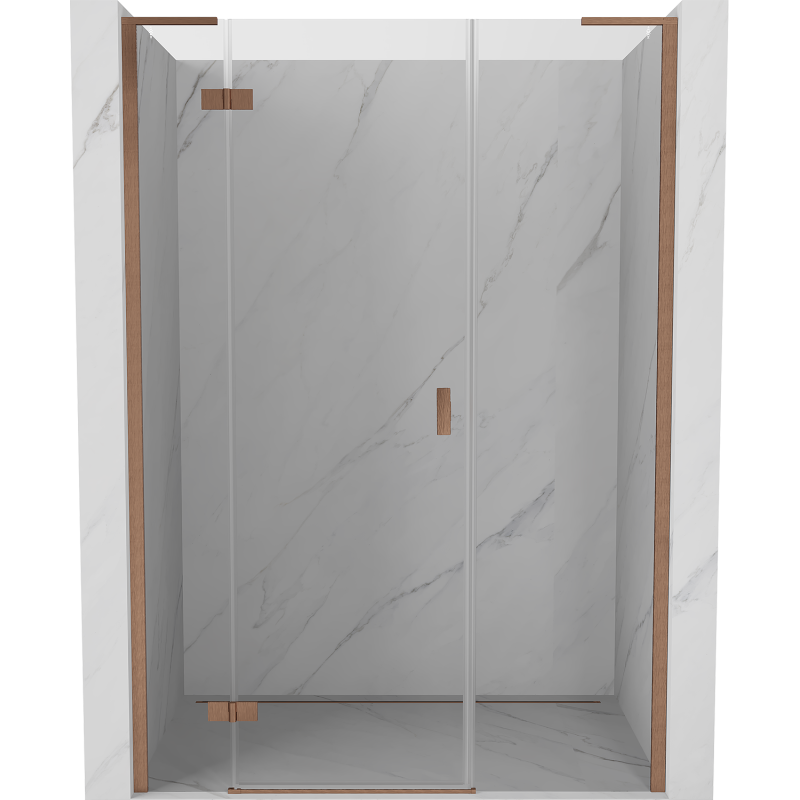 Mexen Mist-H L duschtür links öffnend 150 cm, transparent, gebürstetes Kupfer - 8A5L-150-001-65-00-L