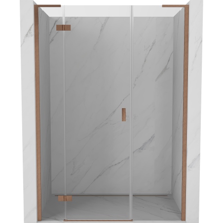 Mexen Mist-H L duschtür links öffnend 150 cm, transparent, gebürstetes Kupfer - 8A5L-150-001-65-00-L