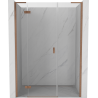 Mexen Mist-H L drzwi prysznicowe uchylne lewe 150 cm, transparent, miedź szczotkowana - 8A5L-150-001-65-00-L