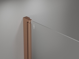 Mexen Mist-F drzwi prysznicowe składane lewe 90 cm, transparent, miedź szczotkowana - 8A6-090-000-65-00-L