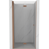 Mexen Mist-F opvouwbare douchedeur links 90 cm, transparant, geborsteld koper - 8A6-090-000-65-00-L