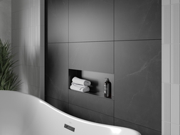 Mexen X-Wall-NR recessed shelf without flange 60 x 20 cm, black - 1971602010