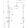 Mexen T05 Duschsäule, schwarz - 798050593-70