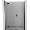 Mexen Mist-H L porte de douche battante gauche 130 cm, transparent, noir - 8A5L-130-001-70-00-L