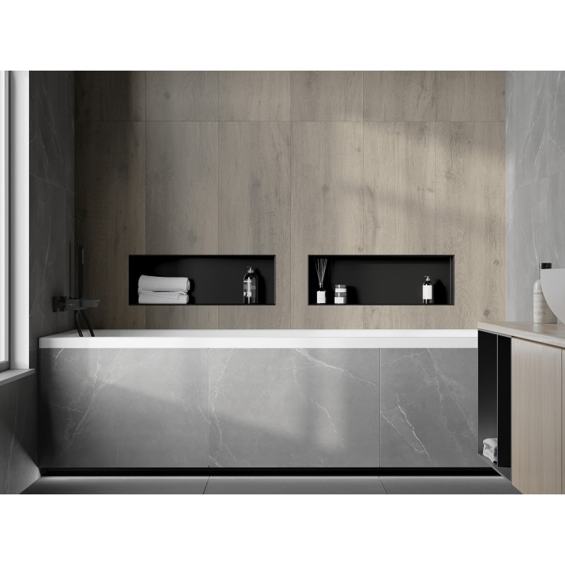 Mexen X-Wall-NR nisschap zonder flens 60 x 20 cm, zwart - 1971602010