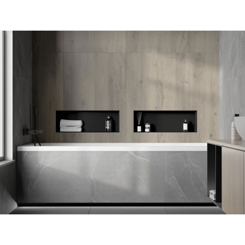 Mexen X-Wall-NR nissenplank zonder flens 60 x 20 cm, zwart - 1971602010