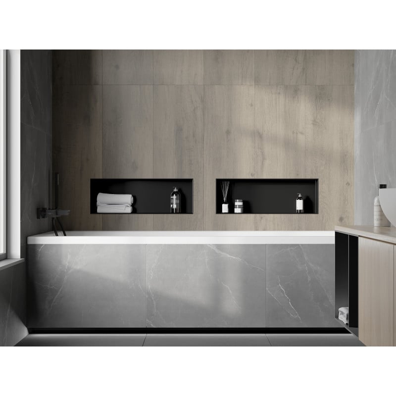 Mexen X-Wall-NR recessed shelf without flange 60 x 20 cm, black - 1971602010