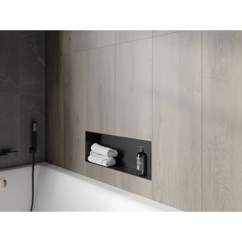 Mexen X-Wall-NR εσοχή ράφι χωρίς φλάντζα 60 x 20 cm, μαύρο - 1971602010