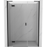 Mexen Mist-H L drzwi prysznicowe uchylne lewe 155 cm, transparent, czarne - 8A5L-155-001-70-00-L