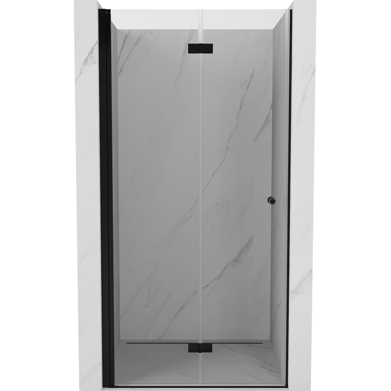 Mexen Mist-F drzwi prysznicowe składane lewe 60 cm, transparent, czarne - 8A6-060-000-70-00-L