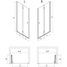 Mexen Mist-F faltbare Duschwand links 75 cm, transparent, schwarz - 8A6-075-000-70-00-L