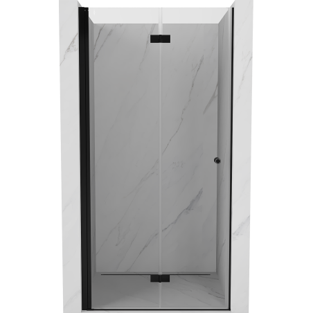 Mexen Mist-F folding shower door left 95 cm, transparent, black - 8A6-095-000-70-00-L