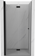 Mexen Mist-F folding shower door left 95 cm, transparent, black - 8A6-095-000-70-00-L
