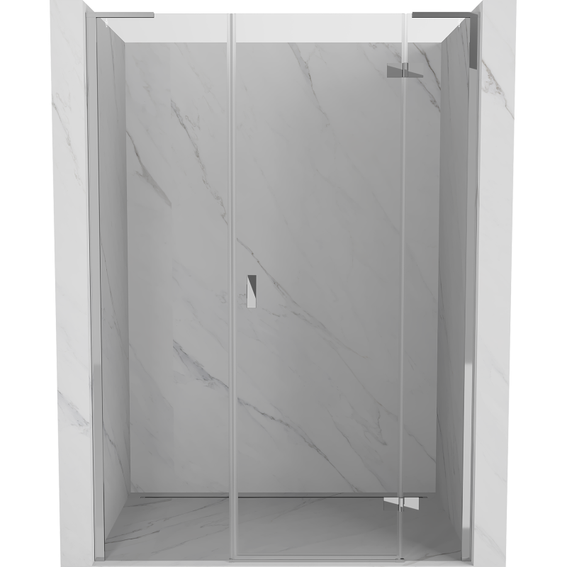Mexen Mist-H L drzwi prysznicowe uchylne prawe 140 cm, transparent, chrom - 8A5L-140-001-01-00-P