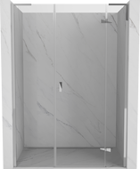 Mexen Mist-H L 150 cm Right Hinged Shower Door, Transparent, Chrome - 8A5L-150-001-01-00-P