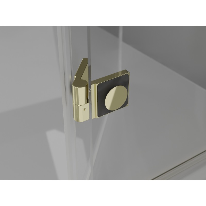 Mexen Mist-H L porta doccia a battente destra 160 cm, trasparente, dorata - 8A5L-160-001-50-00-P