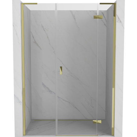 Mexen Mist-H L porte de douche pivotante droite 160 cm, transparent, doré - 8A5L-160-001-50-00-P