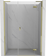 Mexen Mist-H L Duschdrehür rechts 160 cm, transparent, gold - 8A5L-160-001-50-00-P