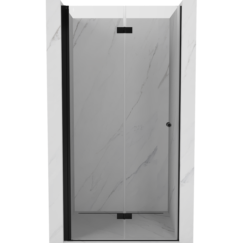 Mexen Mist-F drzwi prysznicowe składane lewe 105 cm, transparent, czarne - 8A6-105-000-70-00-L