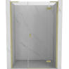 Mexen Mist-H L porte de douche pivotante droite 140 cm, transparente, or brossé - 8A5L-140-001-55-00-P