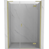 Mexen Mist-H L Duschabtrennung rechts 155 cm, transparent, gebürstetes Gold - 8A5L-155-001-55-00-P