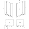 Mexen Mist-H L porte de douche battante droite 160 cm, transparent, or brossé - 8A5L-160-001-55-00-P